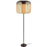 Forestier Bamboo Stehleuchte Black - , Bamboo Light, Schwarz, für Wohnzimmer, Bambus, Design