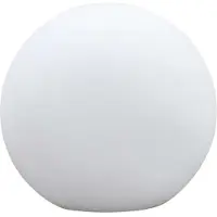 LINDBY LED-Solarlampe Lago, Ø 25 cm, Kugel, Erdspieß, weiß