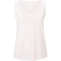 HEINE Shirttop "Shirttop Shirttop mit Spitzen-Applikation", Damen, Gr. 40, rosa (ecru), Jersey, , Modisch, Rundhals, Tops Shirttop