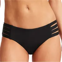 Seafolly - Women's Collective Multi Strap Hipster Pant - Bikini-Bottom Gr 44 schwarz