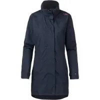 CMP Damen Regenjacke Woman Rain Jacket Button Hood 39X6646-N950 42 - Black Blue - 42