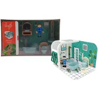 Jouéco Holz Badezimmer Spielset Puppenhaus - pädagogisches Spielzeug