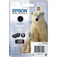 Epson Polar bear 26 Eisbär Claria Premium Single Black Tinte, Standardertrag, Schwarz, Tinte auf Pigmentbasis, 6,2 ml, 1 Stück(e), 220 Seiten