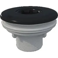 Neptun Einlaufdüse Multiflow mit Kontermutter und Gitter für Folienbecken