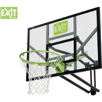 Exit Galaxy Basketballkorb Outdoor zur Wandmontage mit Ring und Netz, in 5 Höhen verstellbar bis 305 cm, Brett 116x77 cm