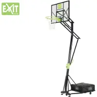 Exit Galaxy Basketballkorb Outdoor mit Ständer, mobil auf Rädern, mit Ring und Netz, in 5 Höhen verstellbar bis 305 cm