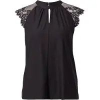 Vero Moda Spitzentop "VMMILLA SL LACE TEE" Materialmix, regular fit