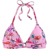Sunseeker Triangel-Bikini-Top "Modern", Damen, Gr. 38, Cup C/D, rosa (rosa, bedruckt), Polyamid, bedruckt, floral, Bikini-Oberteile Triangel-Bikini-Top, mit floralem Design