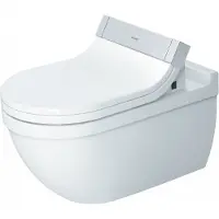Duravit Wand-WC, Tiefspüler Starck 3 37x62cm, 4,5 l, geschl., we Hyg Glaze