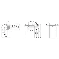 Laufen H8162884001061 Aufsatz-WT VAL 400x530x155 1Hl. re