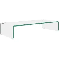 vidaXL TV-Tisch/Bildschirmerhöhung Glas Transparent 70x30x13 cm