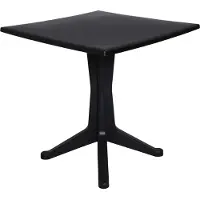 Dmora Gartentisch Trani, Feststehender quadratischer Tisch, Mehrzweck-Gartentisch, 100 % Italy, 70x70h72 cm, Anthrazit