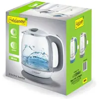Maestro Feel MR-056-BLUE, 1,7 l, 2200 W, Blau, Glas, Wasserstandsanzeige, Überhitzungsschutz