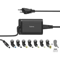 Hama Notebook-Netzteil "Universal-Notebook-Netzteil, 15-19V/65W 8 Notebookstecker", schwarz, B:22,9cm H:14,3cm T:4,1cm, Netzteile, Notebook-Netzteil