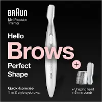 Braun FG1106, Augenbraue, Gesicht, Silber, China, Akku, AA, Conserver l’appareil au sec. N’utilisez pas l’appareil sur une peau irritée. Cet appareil...
