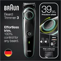 Braun BT3341, Waschbar, Akku, Schwarz, Grün