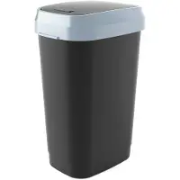 Curver Abfalleimer Dual Swing Bin L, schwarz, 50 l