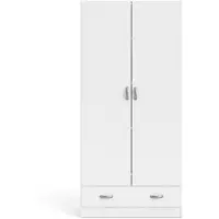 Tvilum 704034949, Weiß, Garderobe, 3 Regale, 2 Tür(en), Weiß, Faserplatte mit hoher Dichte (HDF)