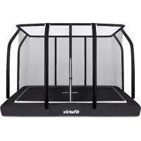 VirtuFit Eingebautes Fitness-Trampolin mit Sicherheitsnetz Premium