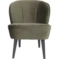Woood Sessel "Sara Bezug mit Birkenholzbeinen, mittlere Sitzhöhe, H71 x B59 x T70 cm", grün, B:59cm H:71cm T:70cm, Sessel, Sessel, Tragkraft 90 kg, Maximale Verschleißfestigkeit, Velvet bezug