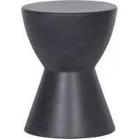 Woood Hocker "Dover aus Fiberclay mit Betonoptik und Sanduhr-Form Ø 35 x H 45 cm", grau (anthrazit), B:35cm H:45cm T:35cm, Hocker, Hocker, Glasfaser-Ton-Verbund, Tragkraft 50 kg, Pfleiglicht