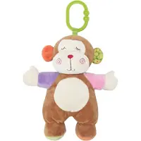Lorelli Baby Kuscheltier Plüsch Greifling, C-Ring, auffällige Farben, ab Geburt