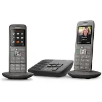 Gigaset CL660A Duo, Analoges/DECT-Telefon, Kabelloses Mobilteil, Freisprecheinrichtung, 400 Eintragungen, Anrufer-Identifikation, Grau