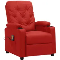vidaXL Massagesessel Weinrot Kunstleder