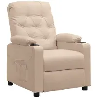 vidaXL Relaxsessel Creme Stoff