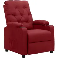 vidaXL Relaxsessel Weinrot Stoff