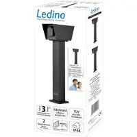 Ledino Steckdosensäule Connect L2 mit 2 Dosen, schwarz