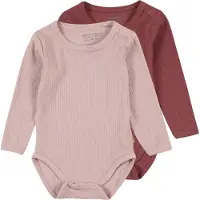 Minymo - Kid's Body L/S (2-Pack) - Alltagsunterwäsche Gr 86 rosa