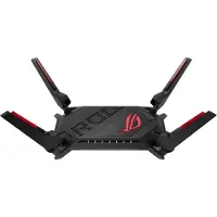 Asus ROG Rapture GT-AX6000, Wi-Fi 6 (802.11ax), Dual-Band (2,4 GHz/5 GHz), Ethernet/LAN, Schwarz, Tabletop-Router