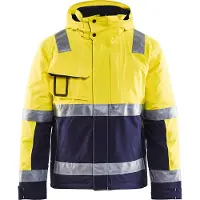 Blakläder Warnschutz Winter-Bundjacke HIGH VIS - S - Gelb / Marine