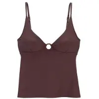 s.Oliver Tankini-Top "Rome", Damen, Gr. 36, Cup C/D, braun, Polyamid, unifarben, Bikini-Oberteile Tankini-Top, in verschiedenen Unifarben