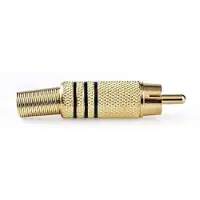 Nedis RCA-Anschluss - Gerade - Stecker - Vergoldet - Lot - Kabeleingangsdurchmesser: 7.0 mm - Metall - Schwarz - 10 Stück - Umschlag