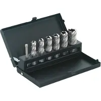 Metabo HSS-Kernbohrer 30 mm Arbeitslänge, Weldonschaft 19 mm 3/4" - 6 teiliges Set - 626624000