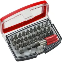 Briconess Bit-Box 32-teilig aus Chrom-Vanadium-Stahl mit Magnethalter und Schnellwechsel