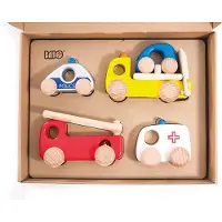 Bajo Holz-Autotransporter mit Auto - Spielzeugauto für Kinder