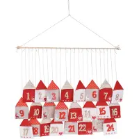By Lille Vilde | Adventskalender - 70x60 cm - Zum Befüllen - Filz - Weihnachtskalender zum Aufhängen
