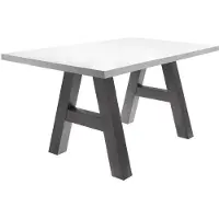 Mäusbacher Esstisch MÄUSBACHER "Mister", weiß (tischplatte: weiß matt lack), B:140cm H:75cm T:90cm, Tische, Esstisch, Gestell in A-Form