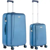 Carryon Skyhopper Kofferset, 2-teilig – Handgepäck 55 cm mit großem Koffer 78 cm – TSA-Schloss – Blau