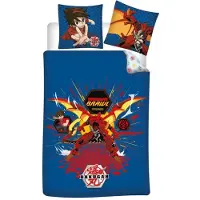 Bakugan Bettwäsche 140x200 cm mit Kissenbezug 63x63 cm aus Microfiber