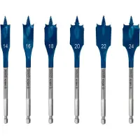 Bosch EXPERT Self Cut Speed Flachfräsbohrer, Set, 14-24mm, 6-tlg.