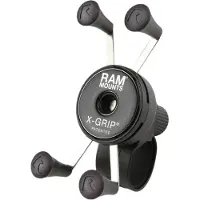 Ram Mounts X-grip Handyhalterung Mit Tough-strap Lenkerbasis Silber Silber One Size
