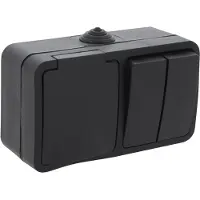 Q-Link Kombination Aufputz - Serie - Schwarz