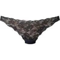 Nuance String , Damen, Gr. M (40), schwarz (schwarz, caramel), Obermaterial: 66% Polyamid, 34% Elasthan, Unterhosen String, mit extra flachen Kanten aus feiner, seamless Spitze