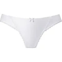 s.Oliver String "Camille", Damen, Gr. 44/46, weiß, Microtouch, Obermaterial: 85% Polyamid, 15% Elasthan, körpernah, Unterhosen String, mit feiner Spitzenborte
