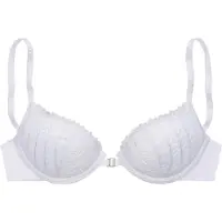 s.Oliver Push-up-BH "Lilou", Damen, Gr. 80, Cup C, weiß, Spitze, Obermaterial: 60% Polyamid, 35% Polyester, 5% Elasthan, BHs Push-up-BH, mit praktischem Vorderverschluss, sexy Dessous