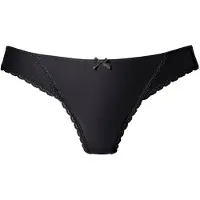 s.Oliver String "Camille", Damen, Gr. 32/34, Microtouch, schwarz, Microtouch, Obermaterial: 85% Polyamid, 15% Elasthan, körpernah, Unterhosen String, mit feiner Spitzenborte